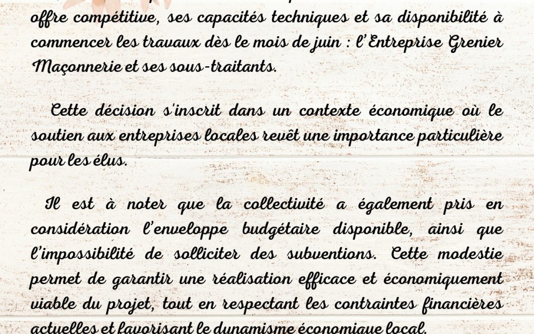Restauration de la salle des fêtes